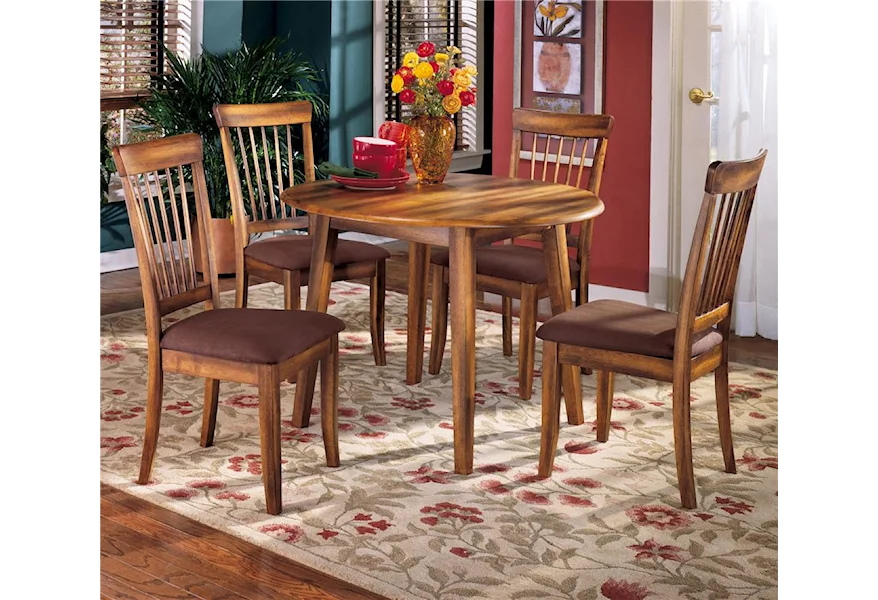 Berringer 5-Piece Drop Leaf Table & Side Chair Set by Ashley Furniture at Esprit Decor Home Furnishings