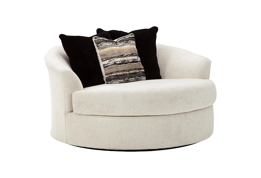 Cambri Oversized Round Swivel Chair by Ashley Furniture at Esprit Decor Home Furnishings