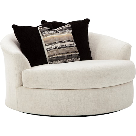 Oversized Round Swivel Chair