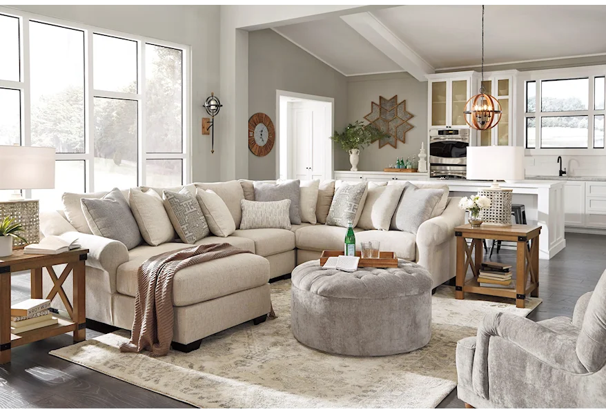 Carnaby 4 Piece Sectional Sofa Chaise Set with accen by Ashley Furniture at Sam Levitz Furniture