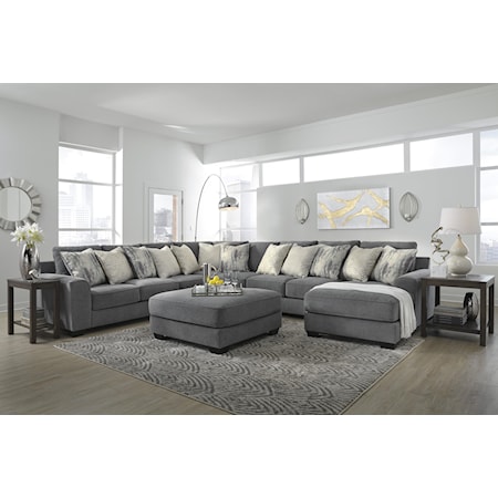 5 Piece Sectional with Ottoman