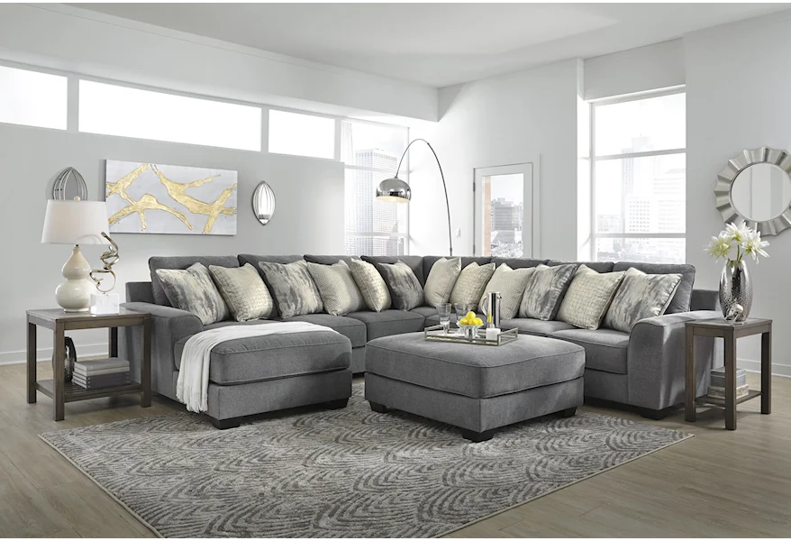 Castano 4 Piece Sectional with Ottoman by Ashley Furniture at Sam Levitz Furniture