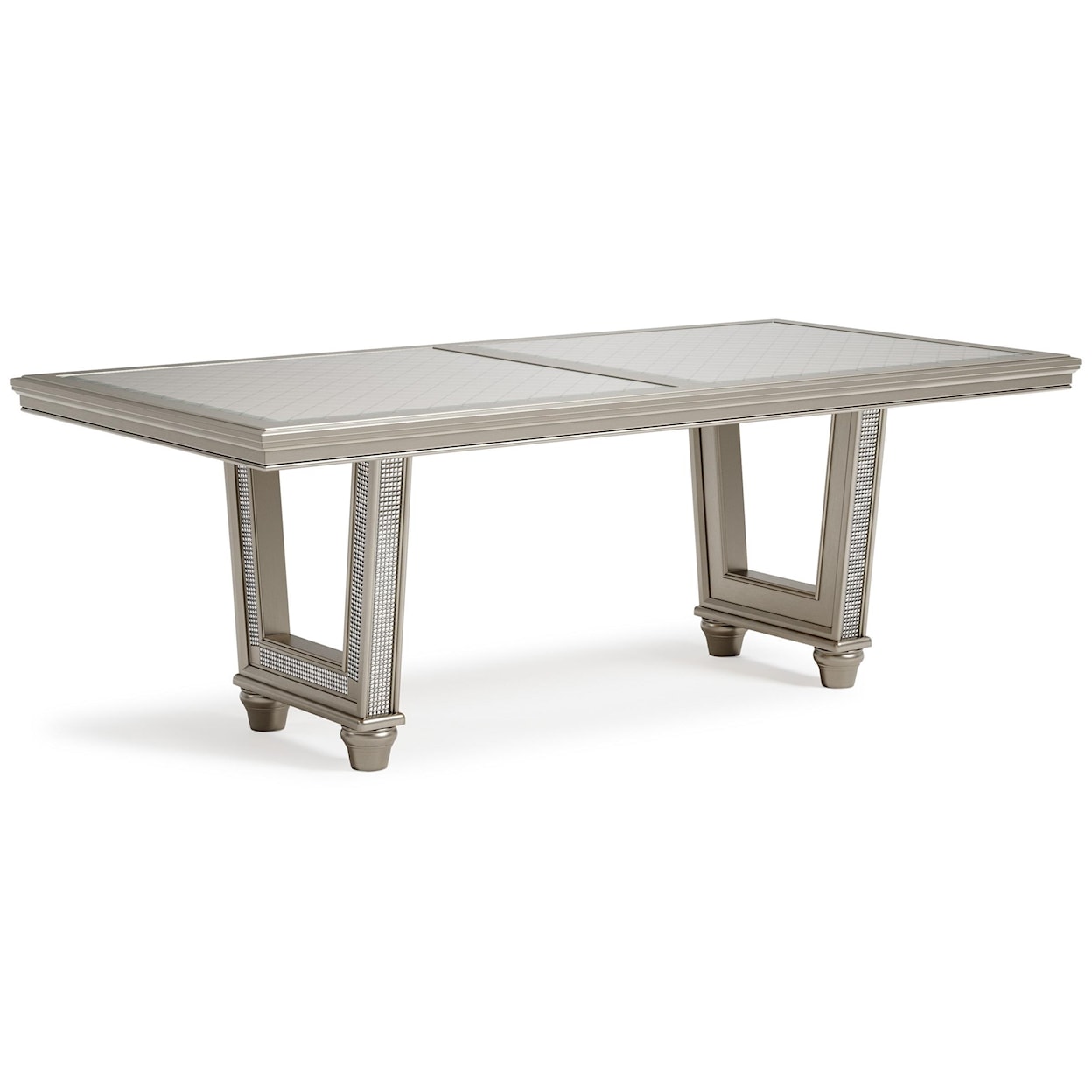 Signature Design by Ashley Chevana Chevana Rect Table Platinum