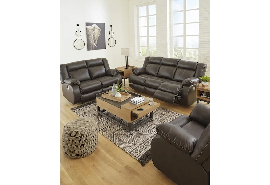 Denoron 3 Piece Power Reclining Living Room Set by Signature Design by Ashley at Sam Levitz Furniture