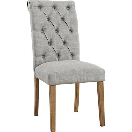 Harvina Light Grey Upholstered Side Chair