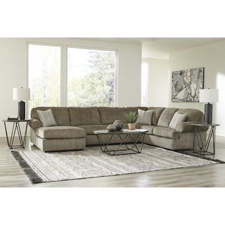 3 Piece Sectional with Left Arm Facing Chais
