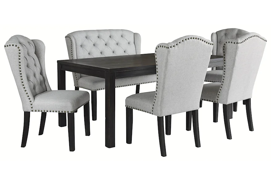 Jeanette 6 PC Dining Room Set by Ashley Furniture at Sam Levitz Furniture