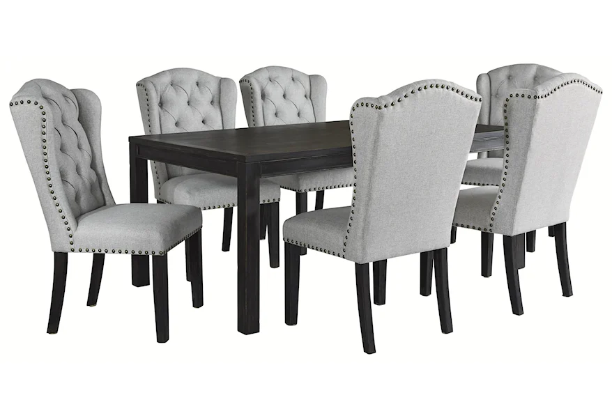 Jeanette 7 PC Dining Room Set by Ashley Furniture at Sam Levitz Furniture
