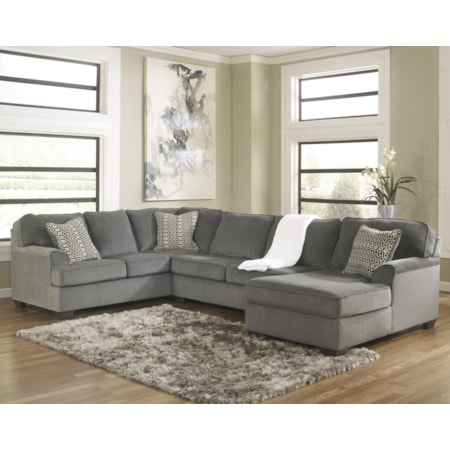 Contemporary 3-Piece Sectional with Chaise