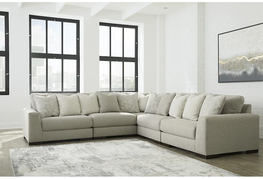 Lyndeboro 5 Piece Sectional Sofa by Ashley Furniture at Sam Levitz Furniture