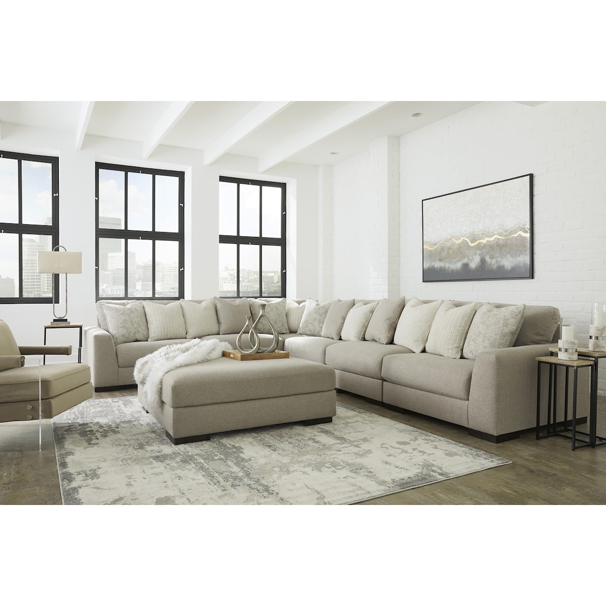 Ashley Furniture Lyndeboro 7 Piece Sectional Living Room Set