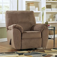 Rocker Recliner with Padded Arm Rests