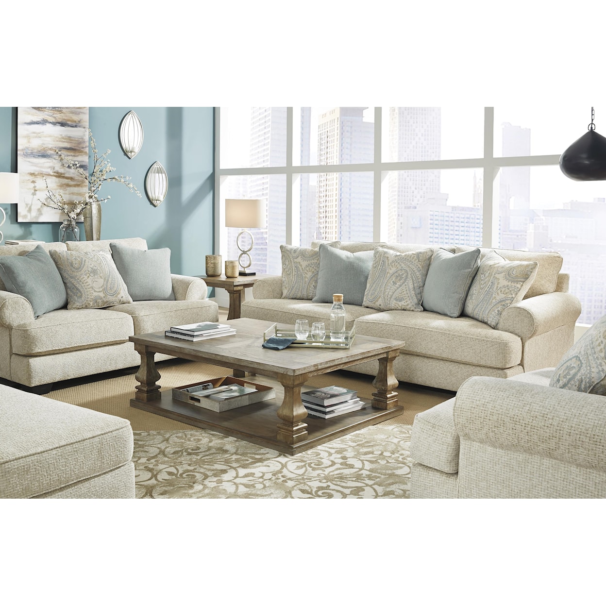 Ashley Furniture Monaghan Sofa, Loveseat, Chair and Ottoman