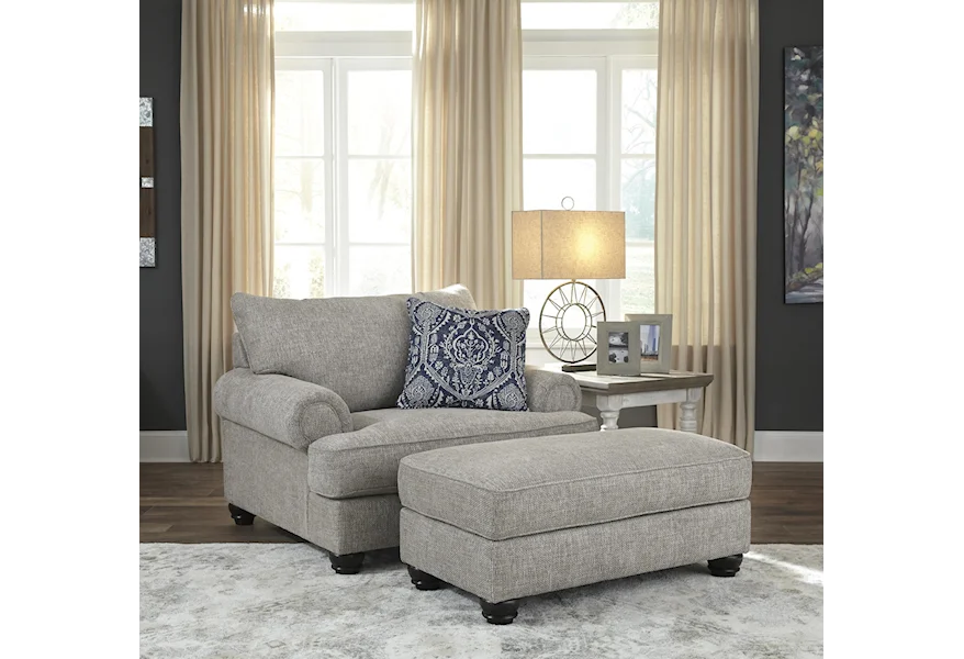 Morren Chair and a Half with Ottoman by Ashley Furniture at Sam Levitz Furniture