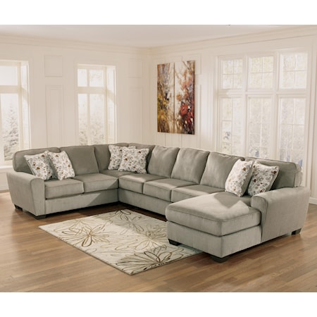 4-Piece Sectional with Right Chaise