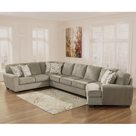 4-Piece Sectional with Right Cuddler