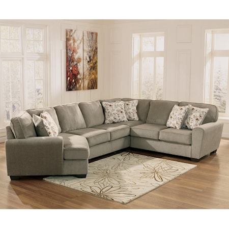 4-Piece Small Sectional with Left Cuddler