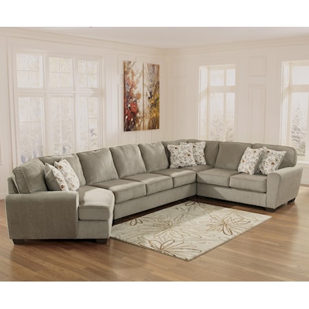 4-Piece Sectional with Left Cuddler