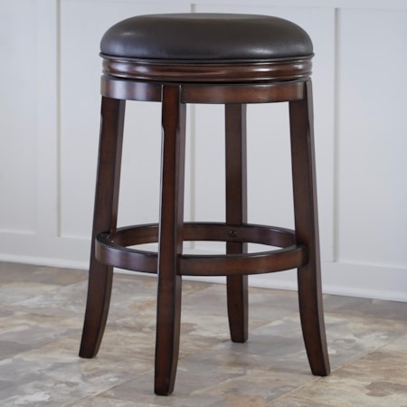 Tall Upholstered Swivel Stool