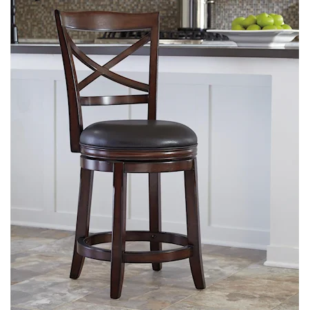 Upholstered Swivel Barstool