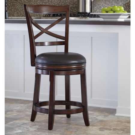Upholstered Swivel Barstool