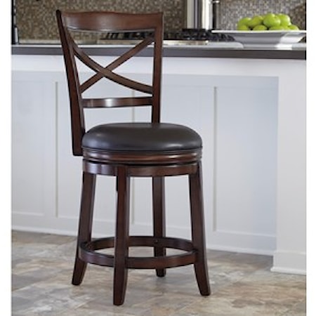 Upholstered Swivel Barstool