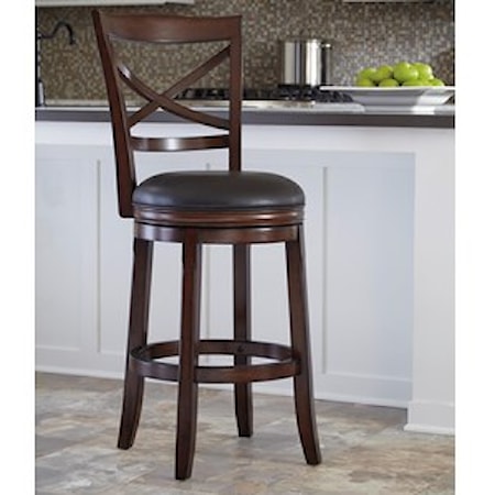 Tall Upholstered Swivel Barstool