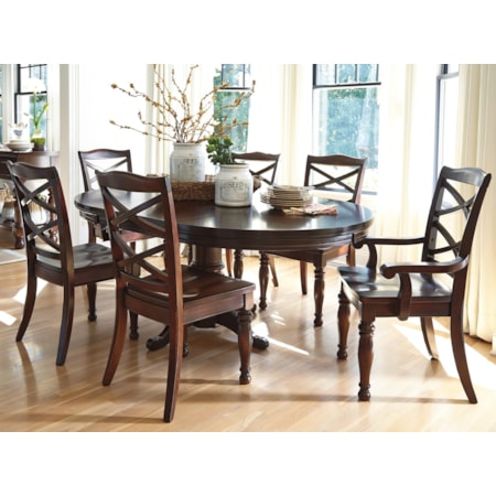 7-Piece Round Dining Table Set