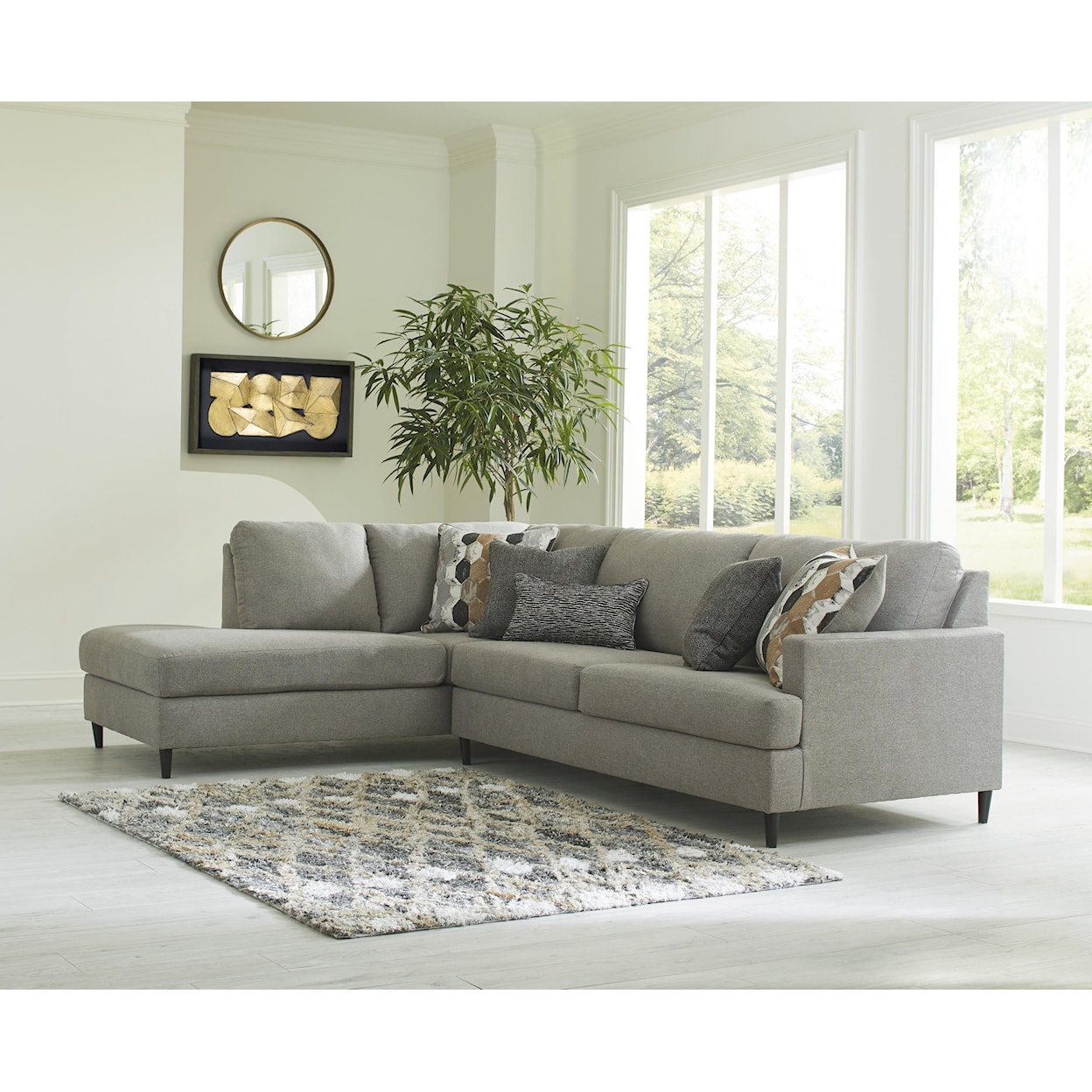 Ashley Furniture Santasia 2 Piece Sofa Chaise Sectional