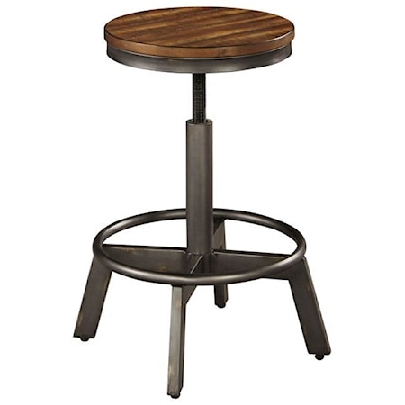 Rustic Stool with Adjustable Height