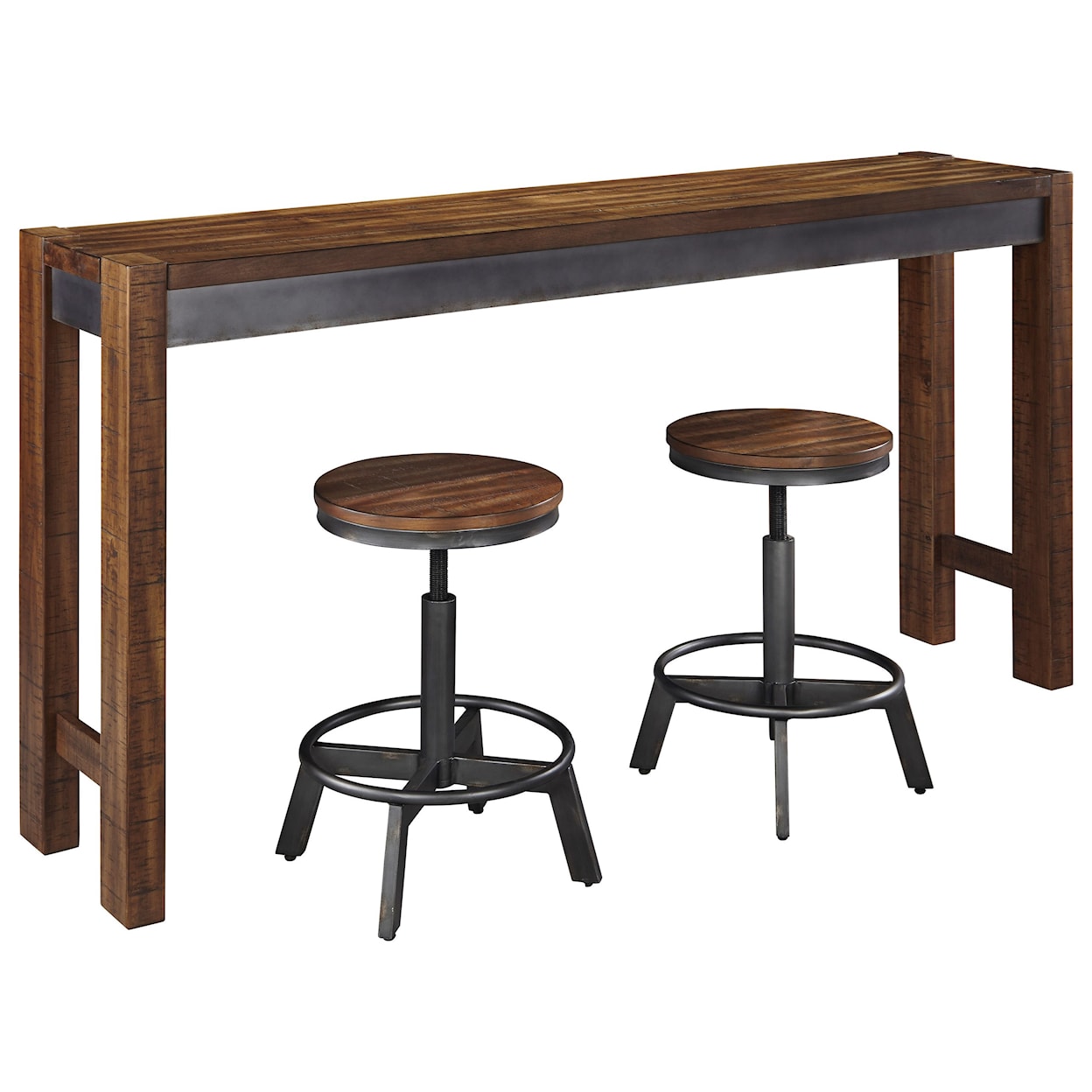 Ashley Furniture Signature Design Torjin 3 Piece Long Counter Table Set