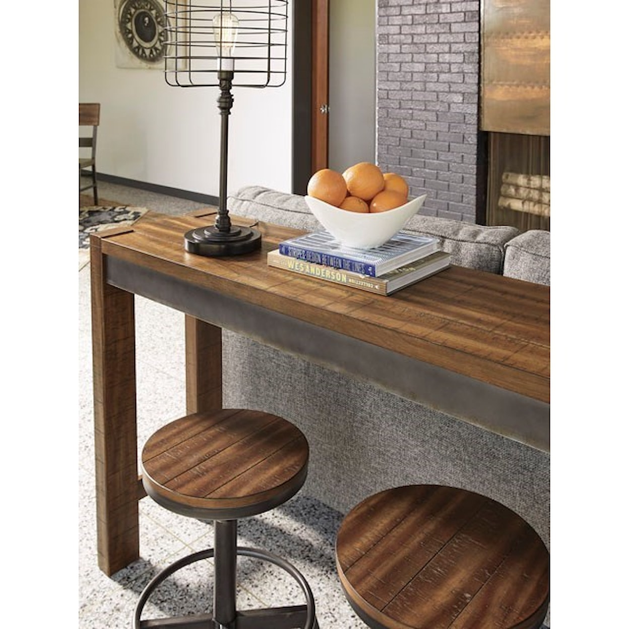 Ashley Signature Design Torjin 3 Piece Long Counter Table Set