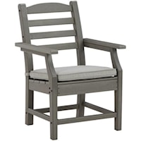 Outdoor Dining Arm Chair with Cushion