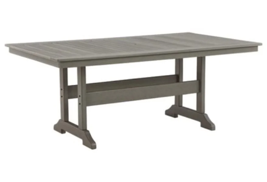 Visola Outdoor Dining Table by Ashley Furniture at Esprit Decor Home Furnishings
