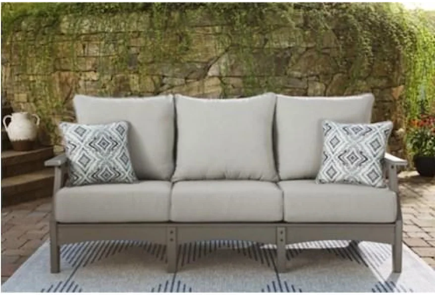 Visola Outdoor Sofa by Ashley Furniture at Esprit Decor Home Furnishings