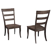Transitional  Dining Side Chair with Ladder Back
