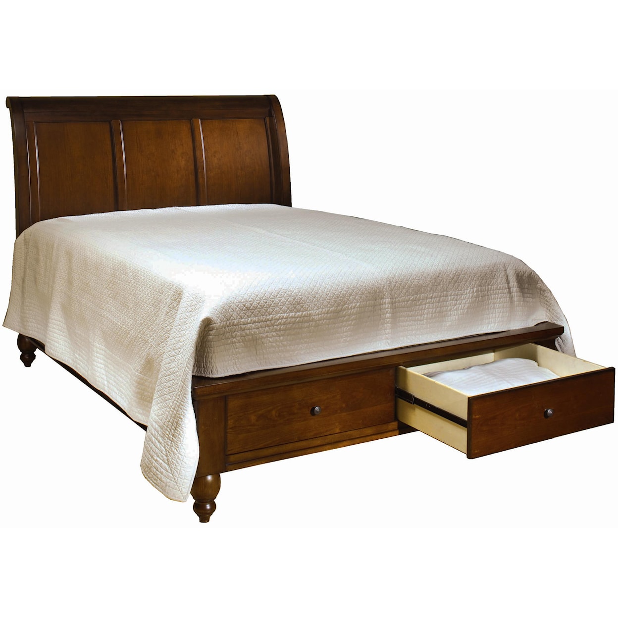 Aspenhome    King Storage Sleigh Bed