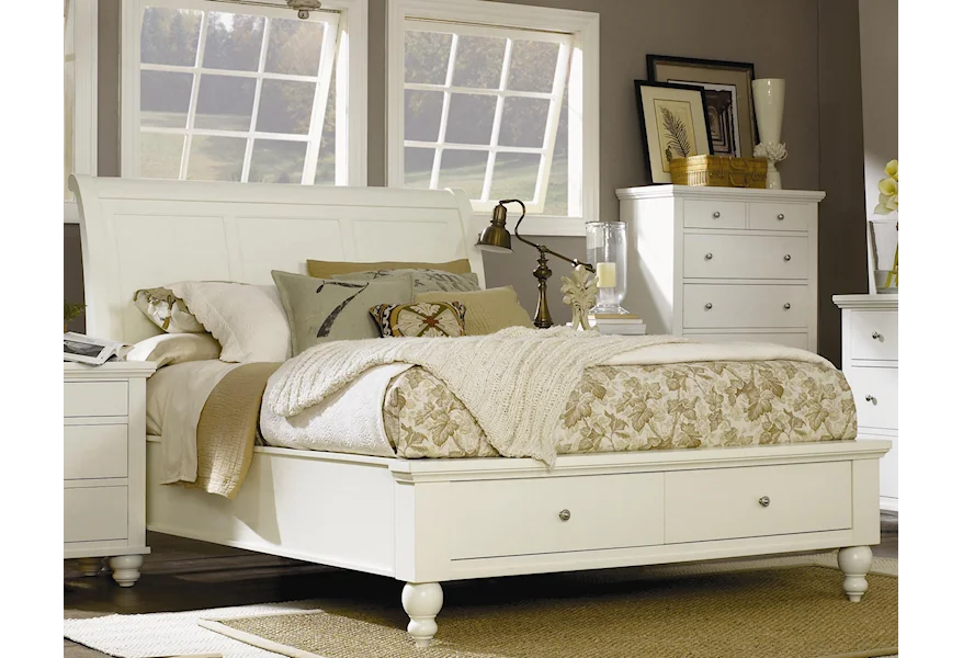 Cambridge CHY King Storage Sleigh Bed by Aspenhome at Walker's Furniture