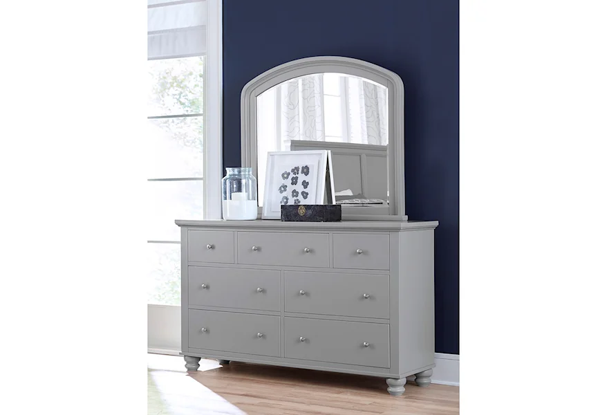 Cambridge CHY Double Dresser and Mirror Combo by Aspenhome at Morris Home