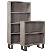 Contemporary 66" Tall Bookcase with Four Shelves
