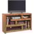 Aspenhome Contemporary Driftwood 60 Inch Open Console with Geometric Shelving
