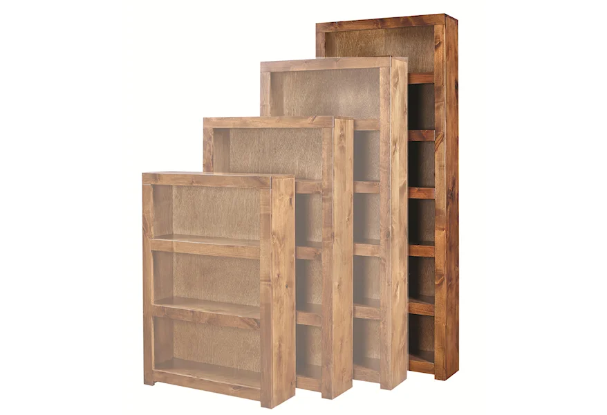 Contemporary Driftwood 84 Inch Bookcase by Aspenhome at Stoney Creek Furniture 