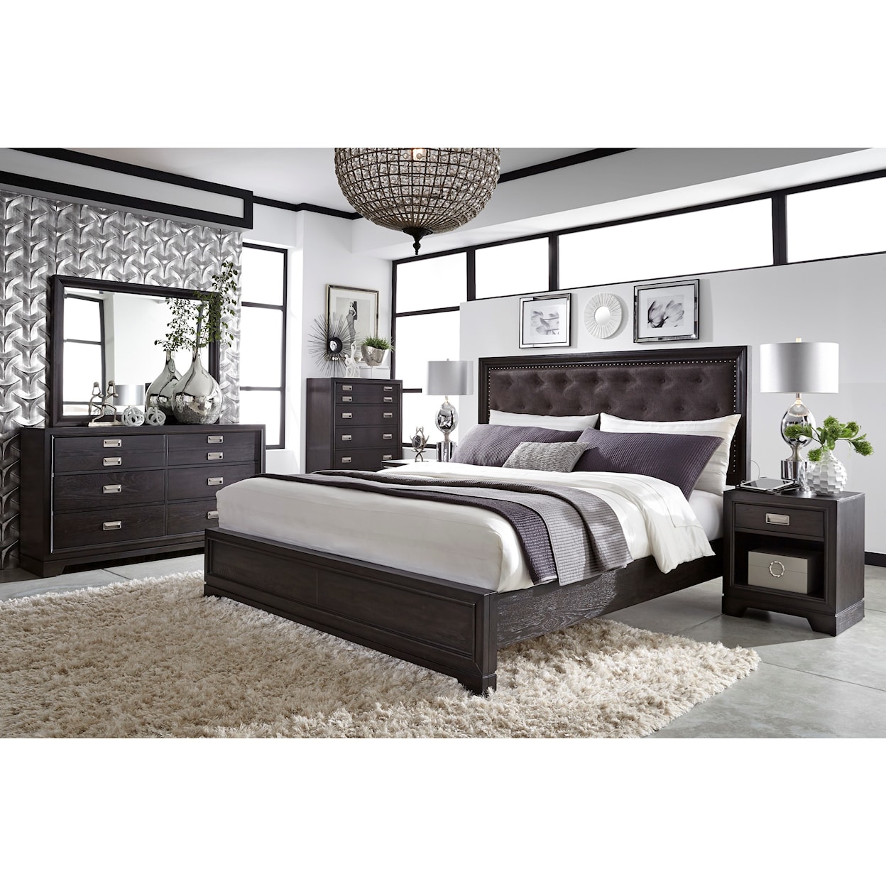 Aspenhome Front Street California King Upholstered Bed