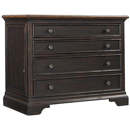 Transitional 3-Drawer File Cabinet with Removable Drawer Dividers