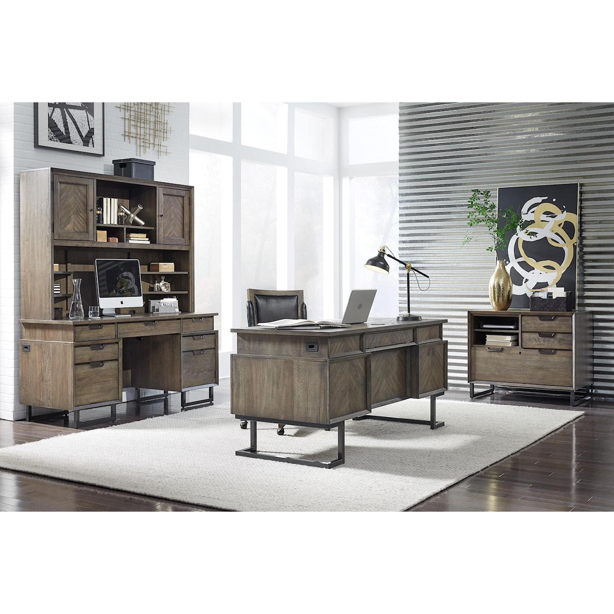 Aspenhome Harper Point 66"Executive Desk