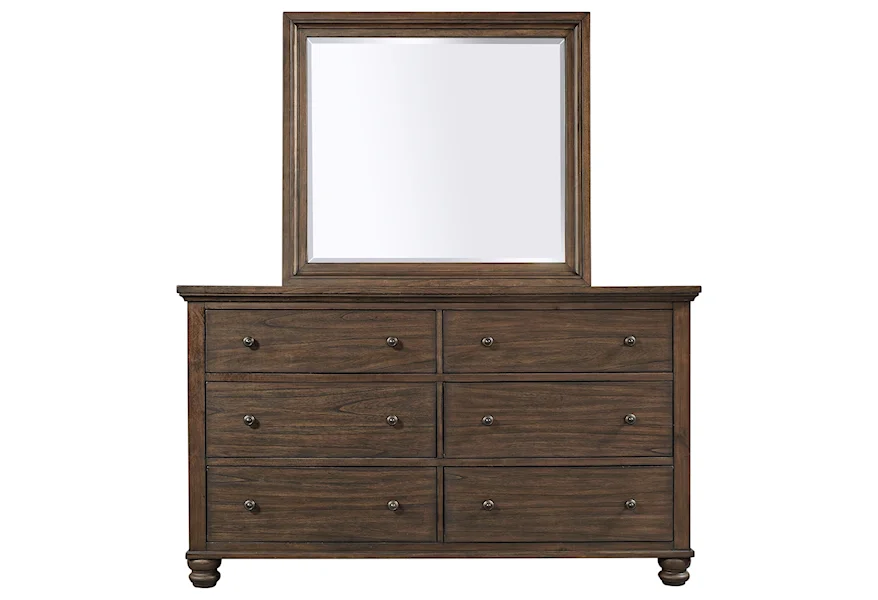 Hudson Valley Dresser and Mirror Combination by Aspenhome at Conlin's Furniture