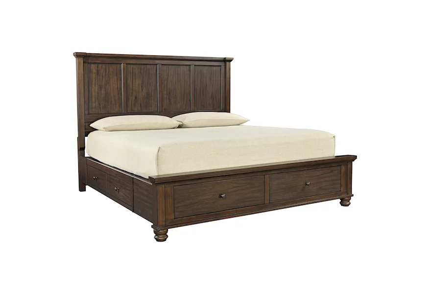 Hudson Valley Queen Storage Panel Bed by Aspenhome at Conlin's Furniture