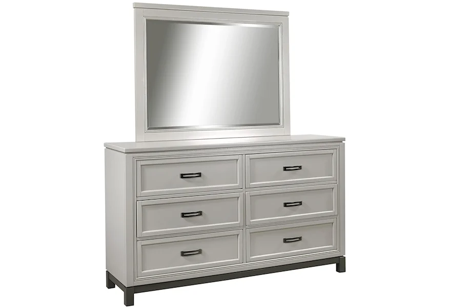 Hyde Park 6 Drawer Dresser and Mirror by Aspenhome at Stoney Creek Furniture 