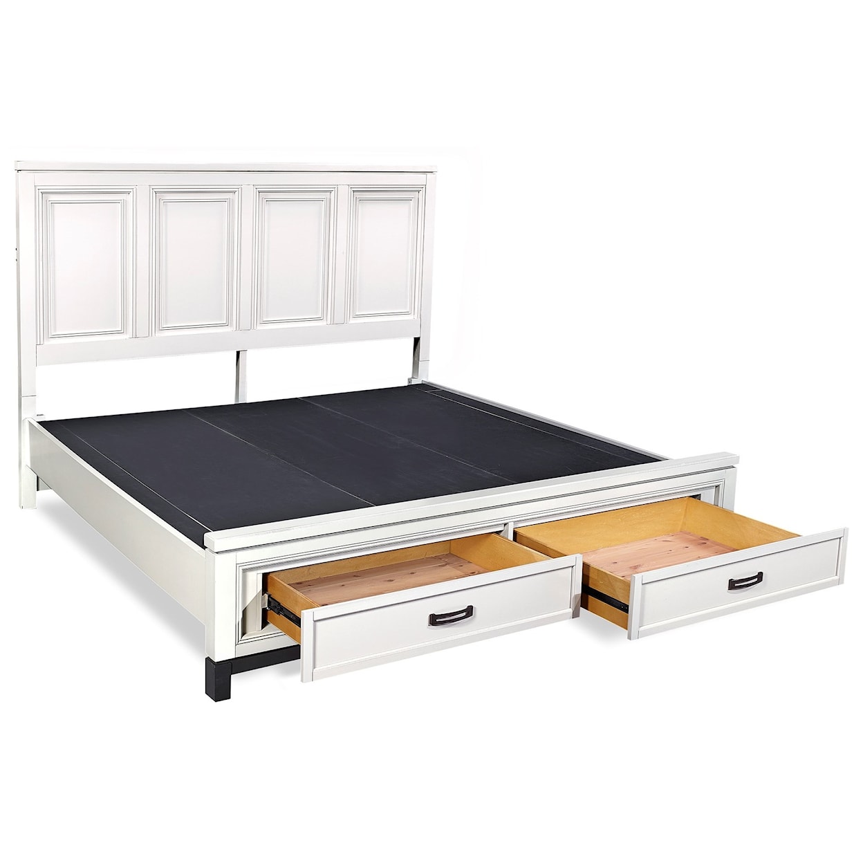 Aspenhome Hyde Park Cal King Painted Panel Storage Bed