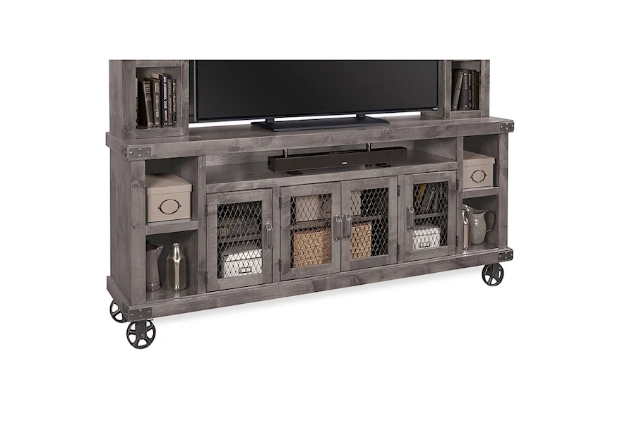 Industrial  84" Console  by Aspenhome at Stoney Creek Furniture 